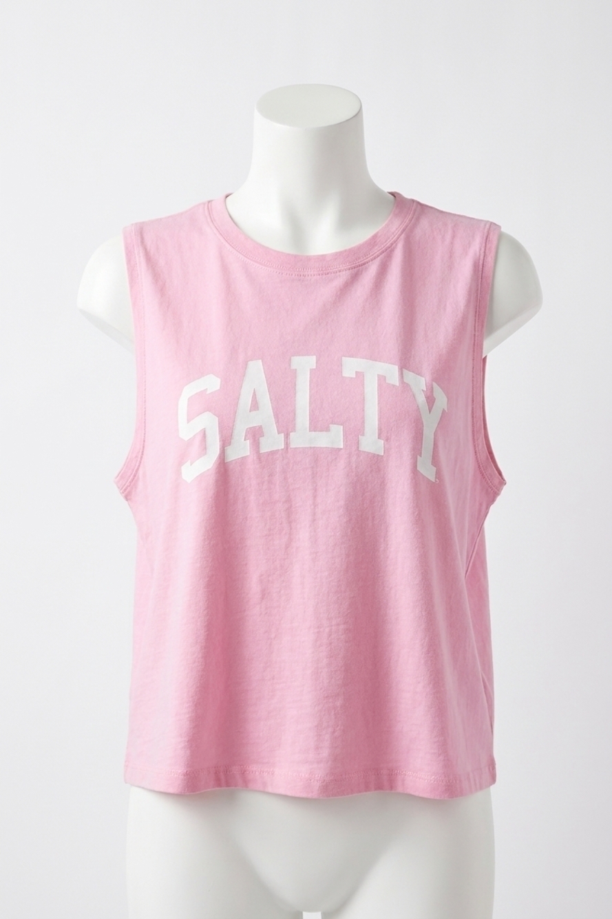 NEW WISHLIST salty graphic tank top in punch/white